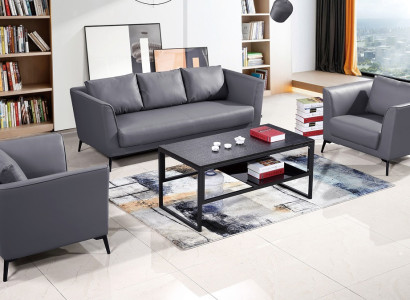 Ledersofa Sofagarnitur 3+1+1 Sitzer Set Garnitur Polstersofa Couch Designersofa